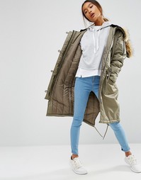 Парка с карманом MA1 ASOS Luxe - Хаки