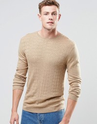 ASOS Cable Jumper in Beige - Песочный