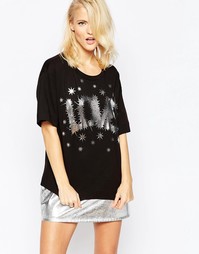 Футболка Love Moschino Starburst - Черный