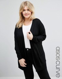 Удлиненный кардиган ASOS CURVE - Черный