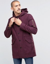 Легкая бордовая парка с удлиненной спинкой ASOS - Burgundy