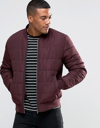 Бордовая стеганая куртка-пилот ASOS - Burgundy