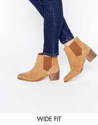 Замшевые полусапожки для широкой стопы ASOS REALITY - Chestnut