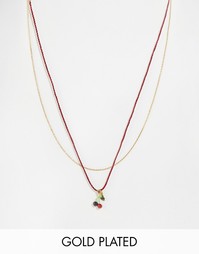 Ожерелье с подвеской‑вишенками Les Nereides - Мульти