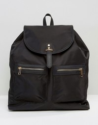 Нейлоновый рюкзак с карманами ASOS - Черный