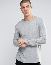 Серый лонгслив Nike 804413-063 - Серый