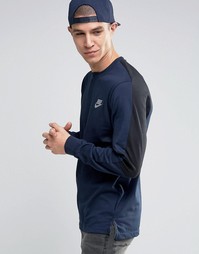 Синий лонгслив Nike 808720-451 - Синий