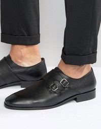 Черные кожаные монки ASOS - Черный