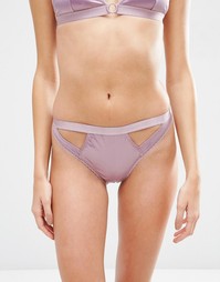 Атласные стринги ASOS Kate - Сиреневый