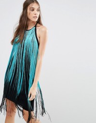 Платье с халтером и бахромой Glamorous