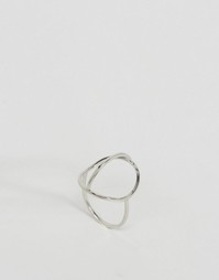 Абстрактное кольцо Monki - Серебряный