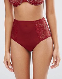 Кружевные брюки с завышенной талией ASOS Ria - Красный