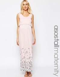 Платье для кормящих мам с цветочным принтом ASOS Maternity TALL