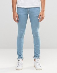 Ультразауженные выбеленные джинсы скинни ASOS - Выбеленный синий