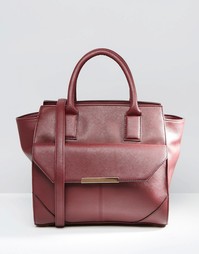 Сумка-тоут с кармашком ASOS - Темно-бордовый