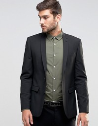 Черный облегающий пиджак ASOS - Черный