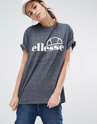 Oversize-футболка бойфренда с логотипом спереди Ellesse