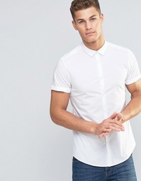 Белая узкая рубашка стретч ASOS - Белый