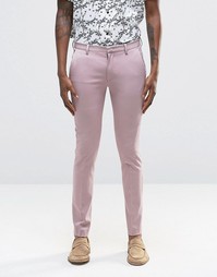 Розовые суперзауженные брюки ASOS - Розовый