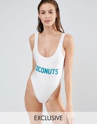 Слитный купальник Private Party Coconuts - Белый