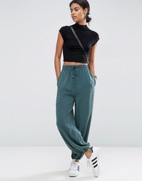 Выбеленные широкие брюки в стиле casual ASOS - Сине-зеленый