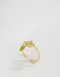 Кольцо с цветочной отделкой Les Néréides - Розовый