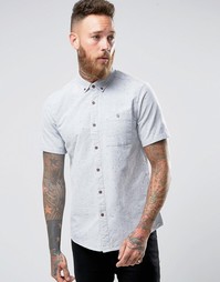 ASOS Regular Fit Oxford Shirt With Neps In Khaki - Хаки