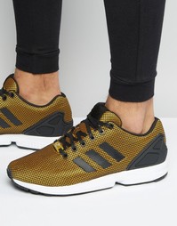 Золотистые кроссовки adidas Originals ZX Flux S32275 - Золотой