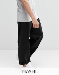 Черные чиносы с широкими штанинами ASOS - Черный