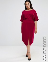 Однотонное платье ASOS CURVE - Rhubarb