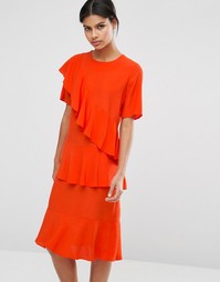 Чайное платье миди ASOS - Оранжевый