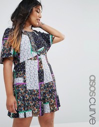 Ромпер с цветочным узором ASOS CURVE - Мульти