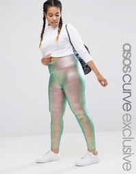 Леггинсы металлик ASOS CURVE NIGHT - Мульти