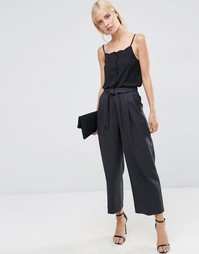 Юбка-брюки в мелкую клетку с поясом ASOS - Мульти