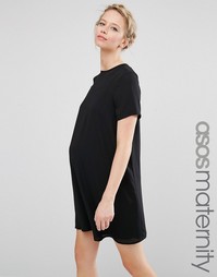 Цельнокройное платье для беременных с верхним слоем из шифона ASOS Mat