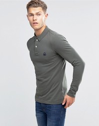 Футболка-поло из пике с длинными рукавами United Colors of Benetton