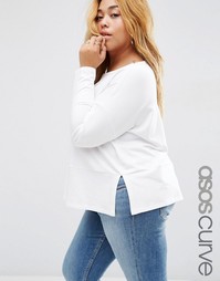 Топ изнаночной вязки ASOS CURVE Baby - Белый