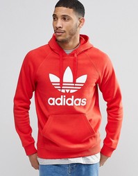 Худи с логотипом‑трилистником adidas Originals AY6473 - Красный