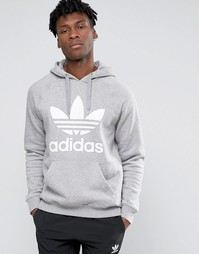 Худи с логотипом‑трилистником adidas Originals AY6472 - Серый