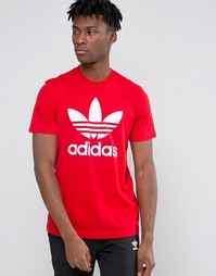Футболка с трилистником adidas Originals AY7709 - Красный