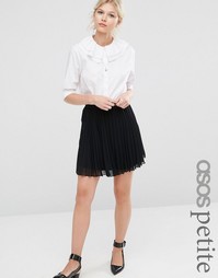 Мини-юбка в складку ASOS PETITE - Черный
