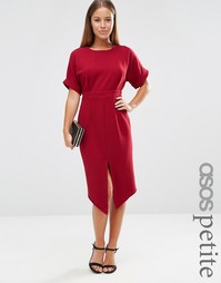 Платье с разрезом спереди ASOS PETITE - Шалфей