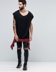 Свободная футболка ASOS - Черный