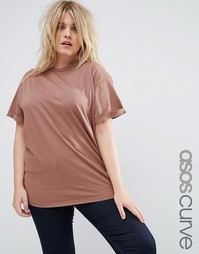 Футболка ASOS CURVE The Ultimate Easy - Шоколадный