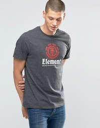 Темно-серая футболка классического кроя с логотипом Element - Серый