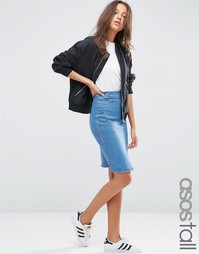 Джинсовая юбка-карандаш ASOS TALL - Синий