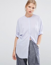 Oversize-блузка с рукавами летучая мышь ASOS - Синий вереск