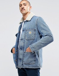 Джинсовая куртка с воротником из искусственного меха Carhartt WIP