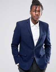 ASOS Slim Blazer 100% Wool In Indigo - Темно-синий