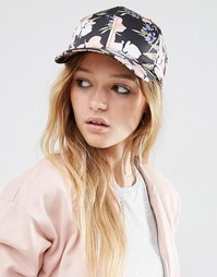 Атласная бейсболка с цветочным принтом ASOS - Мульти